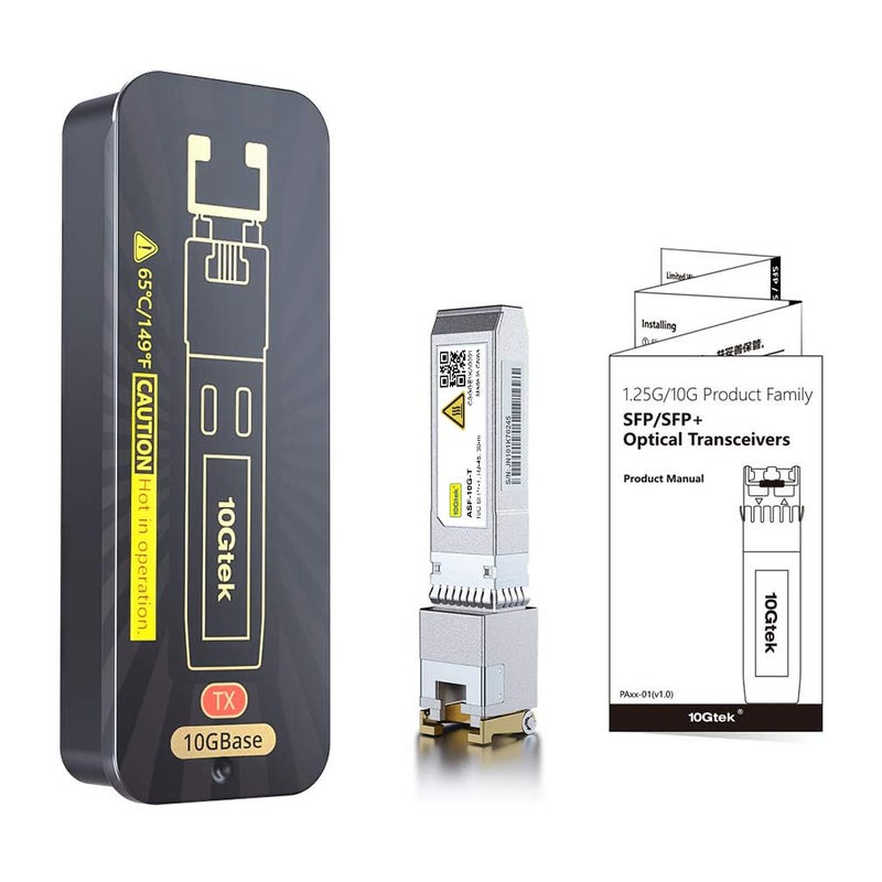 10GTEK 10GBase-T SFP+ to RJ-45 Transceiver, 10Gbe SFP+ to Copper Ethernet Module for Mellanox MFM1T02A-T-I, TP-Link TL-SM5310-T and More, RJ-45 SFP+ CAT.6a, up to 30-Meter - Image 5